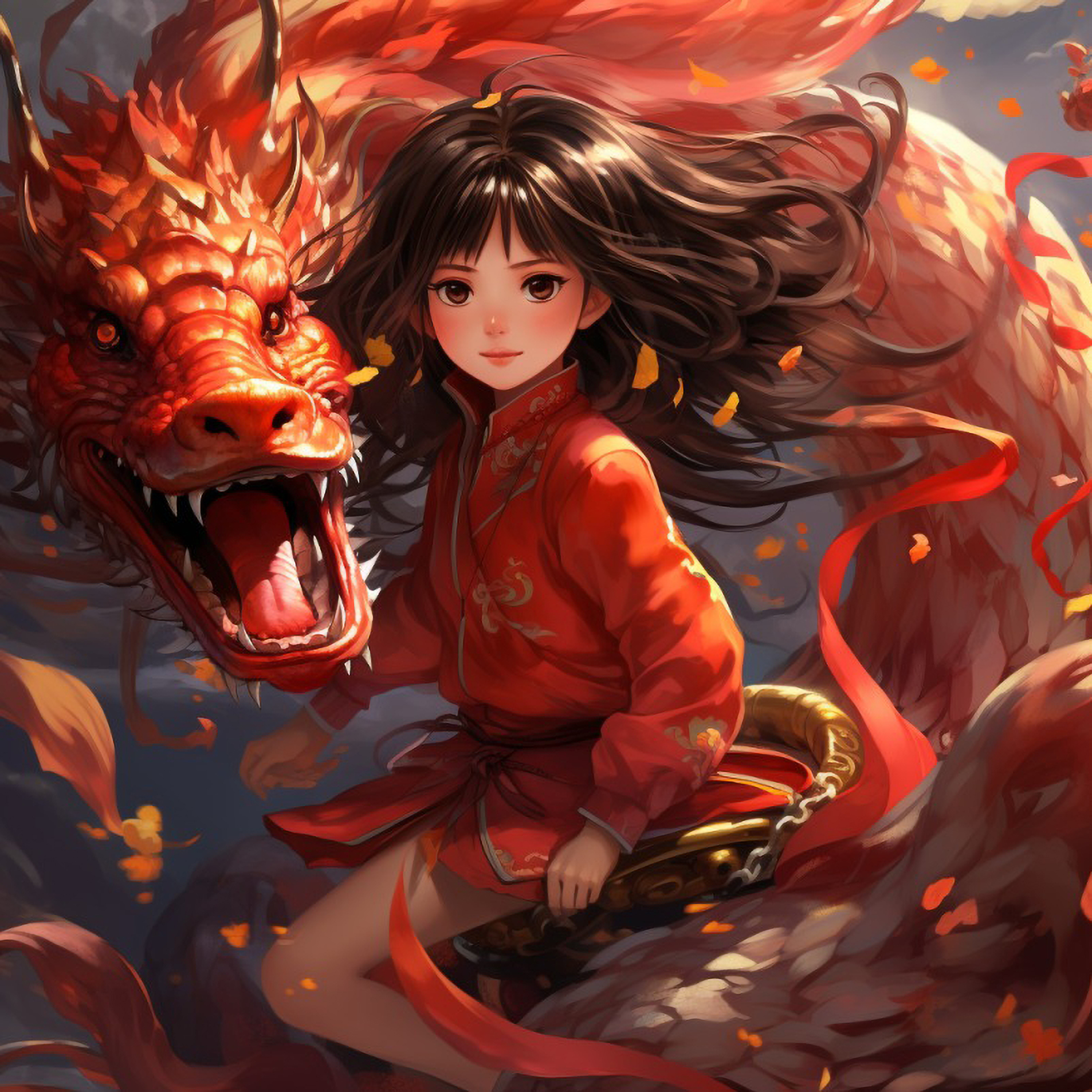 Leyya und ihr Feuerdrache Fi-Lung