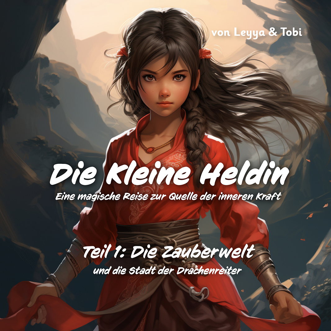 Die Kleine Heldin auf dem Cover von Teil 1: Die Zauberwelt und die Stadt der Drachenreiter 